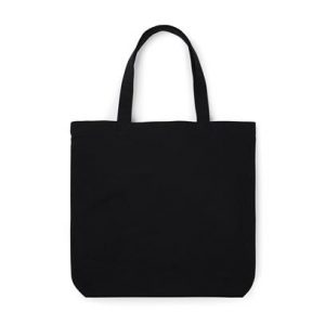 recycled canvas tote bag black