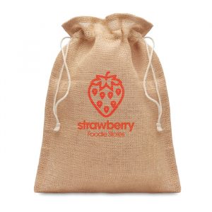 Jute Small Gift Bag with Logo