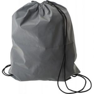 Synthetic fibre reflective drawstring backpack