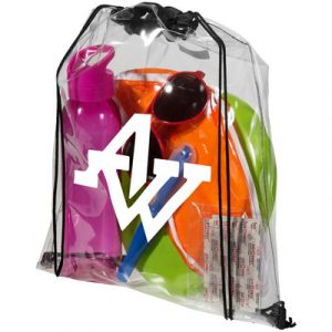 Transparent drawstring backpack