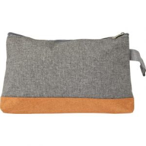 Poly canvas toilet bag, with zipper
