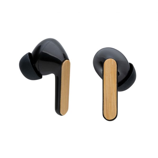 Bamboo TWS earbuds with RCS recycled plastic - Image 4