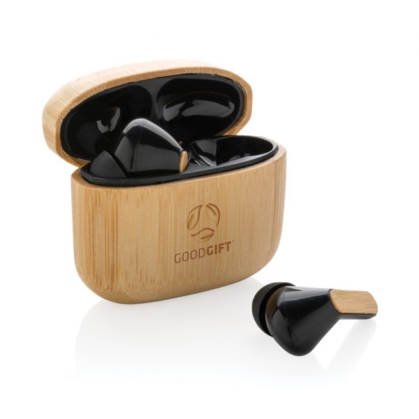 Bamboo TWS earbuds with RCS recycled plastic - Image 5