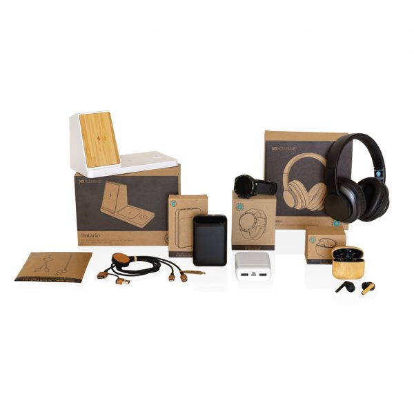 Bamboo TWS earbuds with RCS recycled plastic - Image 10